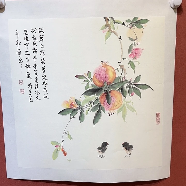 国画听兰老师花鸟