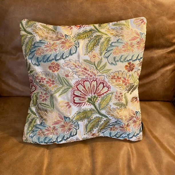 美式复古花卉/欧式刺绣/满绣抱枕/双面/客厅家居装饰