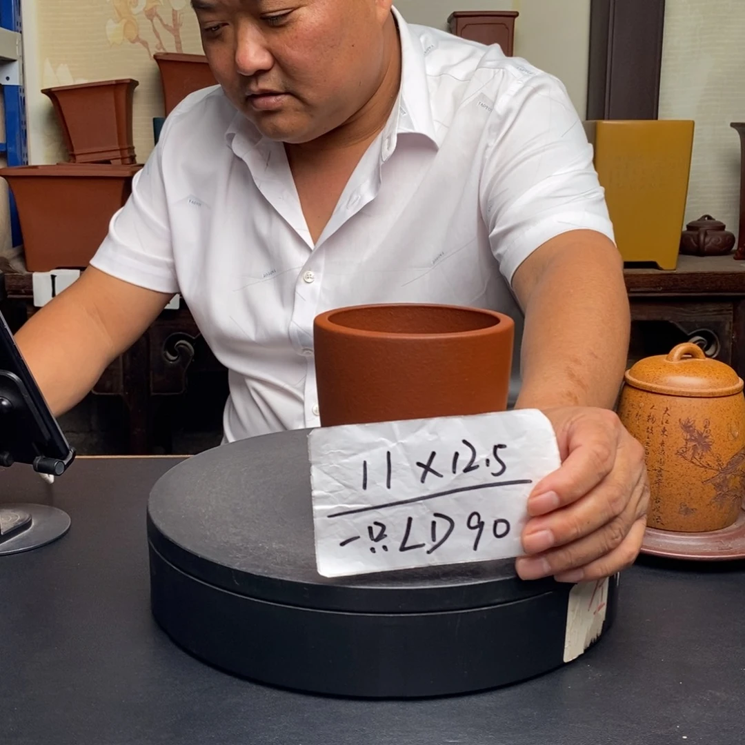 紫砂花盆货号一只LD90