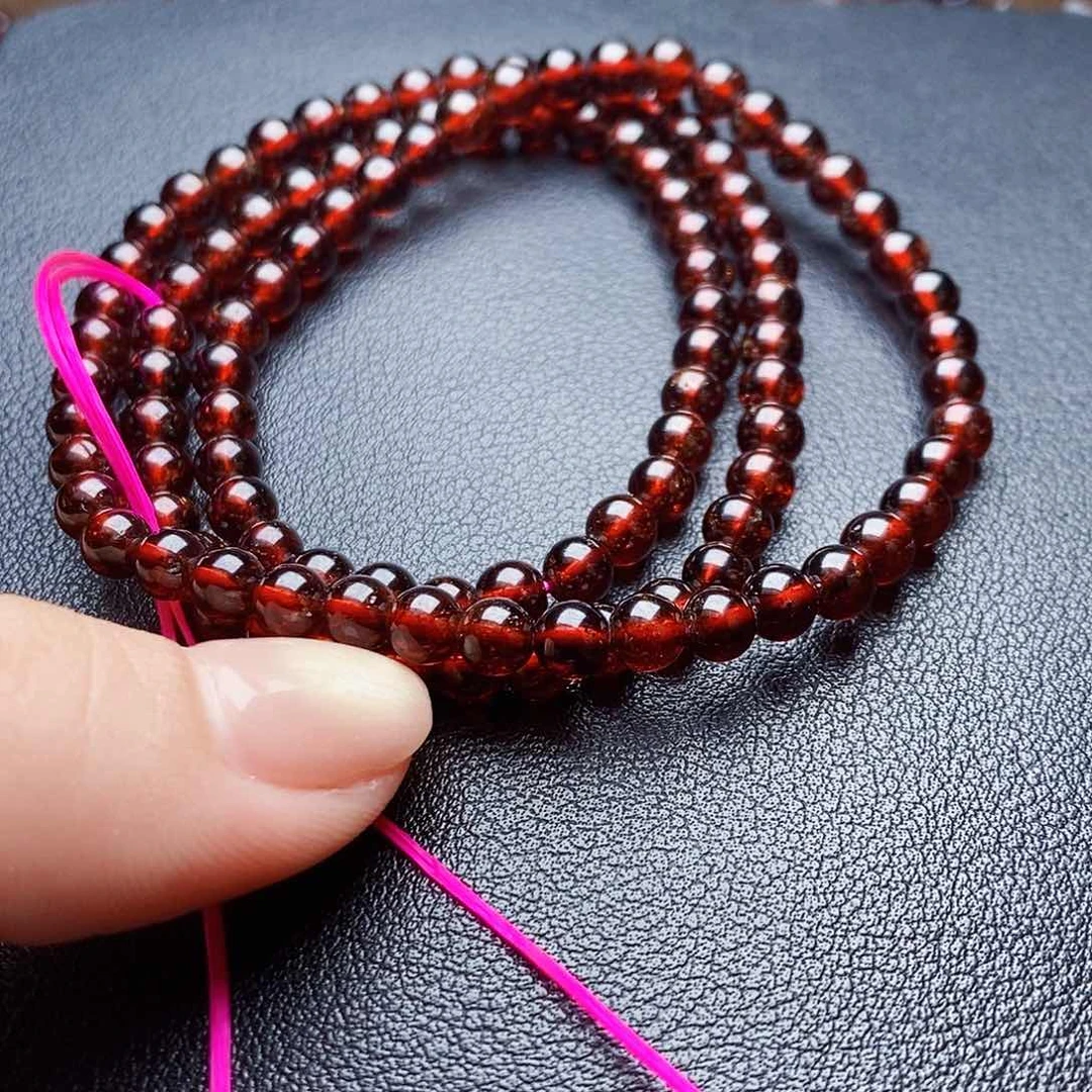 未镶嵌手链石榴石5.0 3圈福利