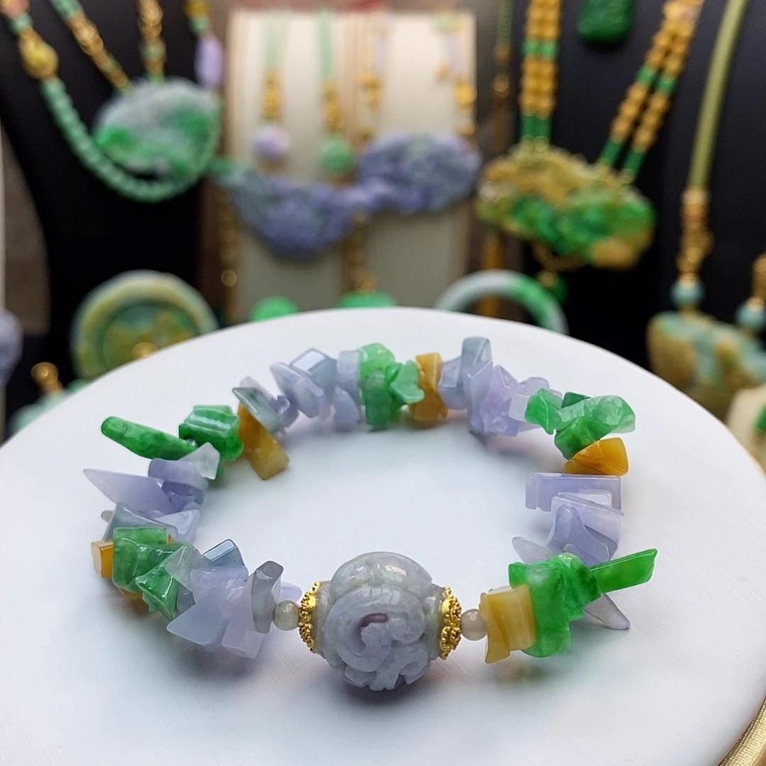 翡翠手链未镶嵌天然