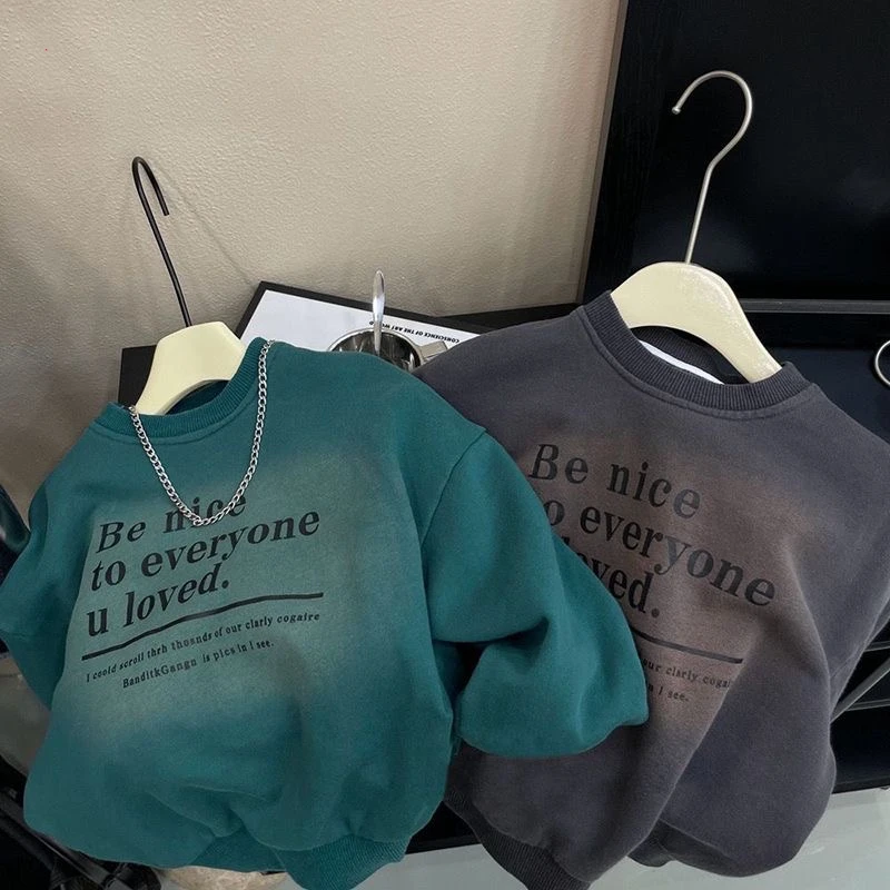 宝宝卫衣加绒一体绒2025新款秋冬季洋气儿童装冬装加厚上衣打底衫