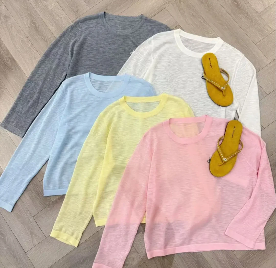 【呼吸色卡】2025夏季新款x潮牌超薄冰凉防晒针织上衣114