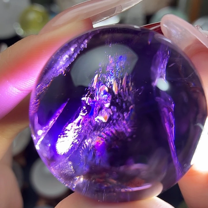未镶嵌珠宝半成品紫晶40.4mm