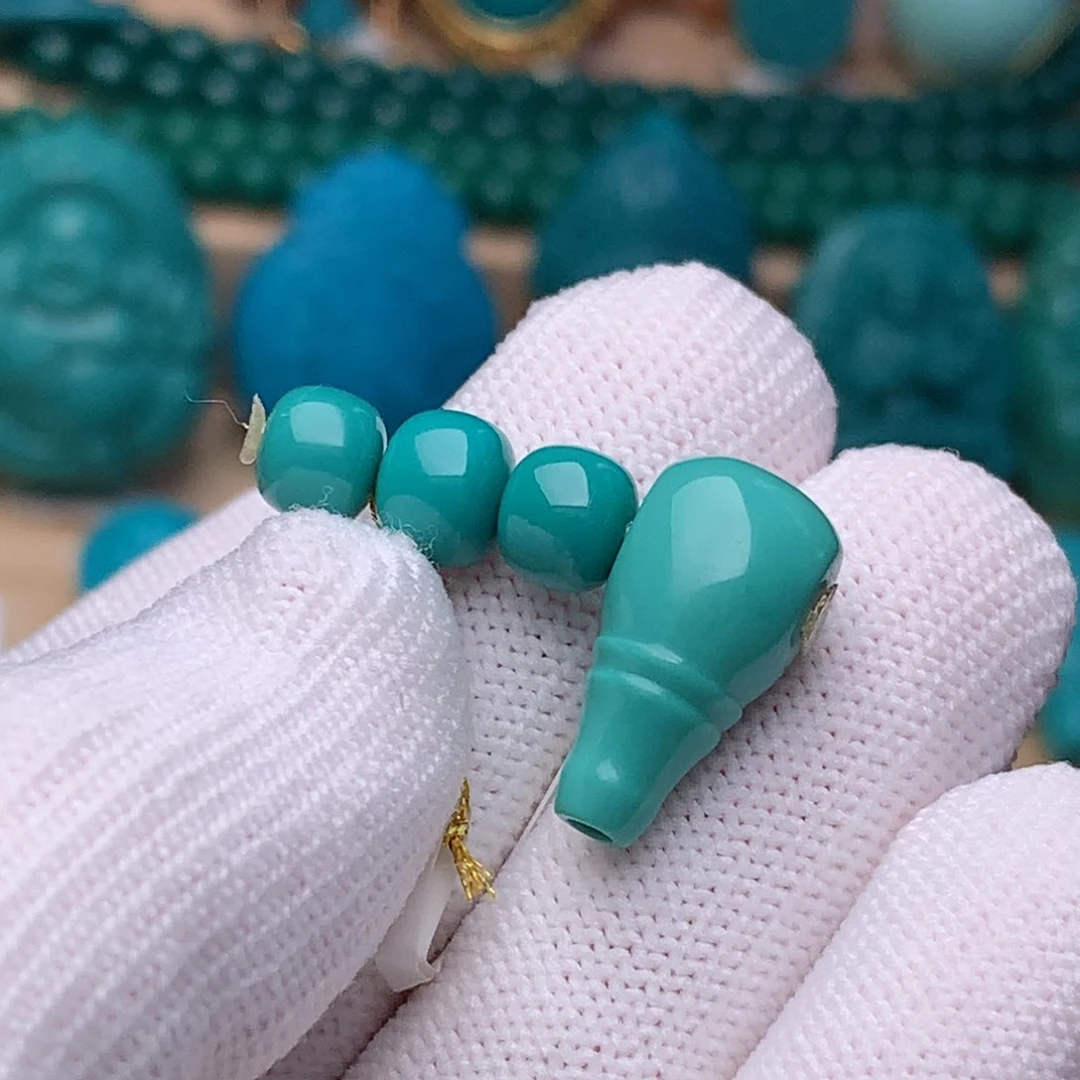 未镶嵌绿松石珠宝奇石6.4mm