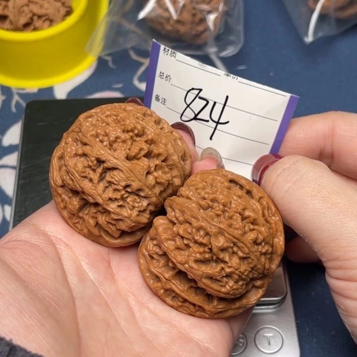 文玩核桃把件粗筋45