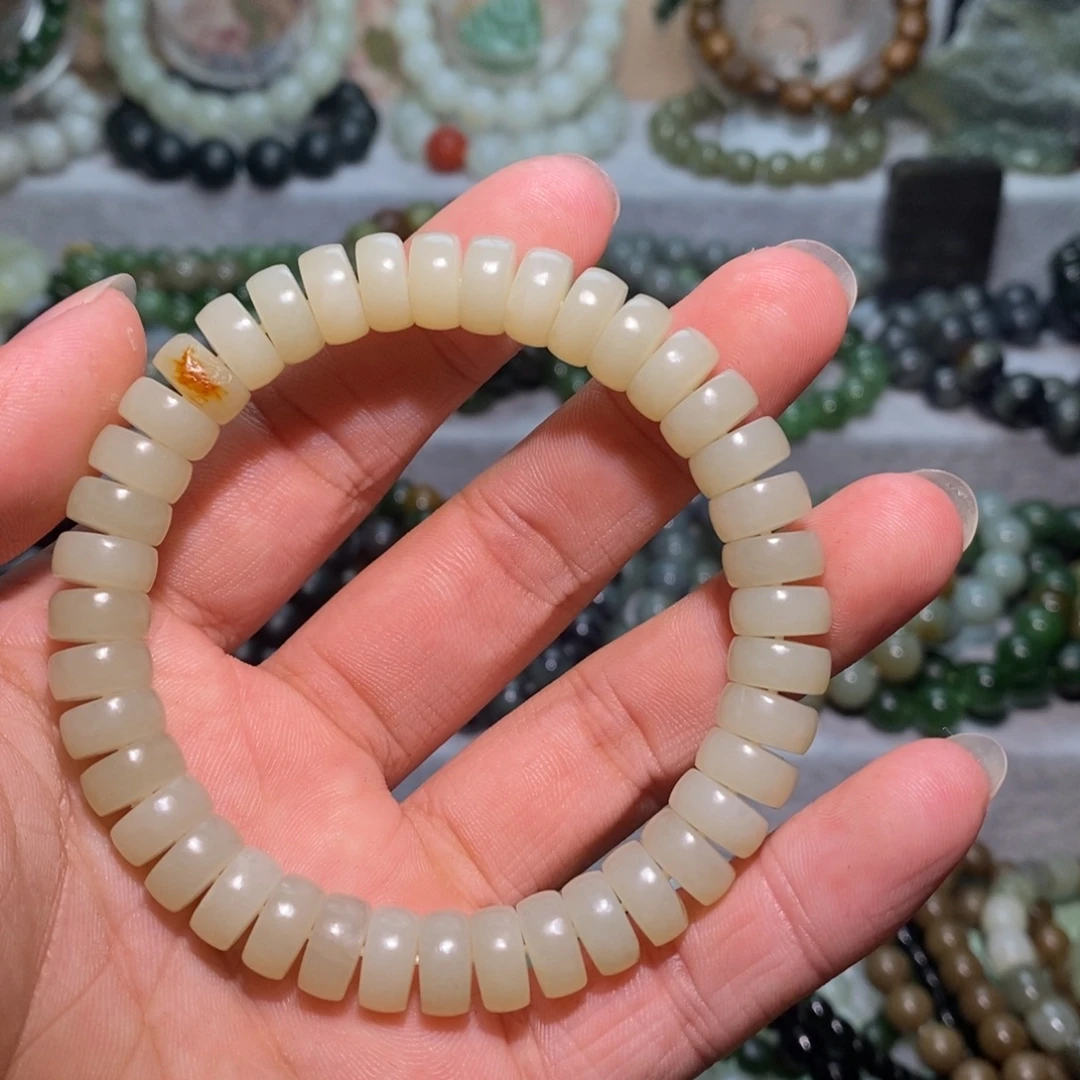 师***烛和田玉未镶嵌手链