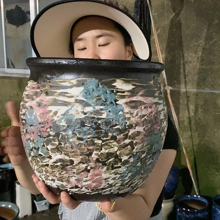 紫砂花盆正品口25高24