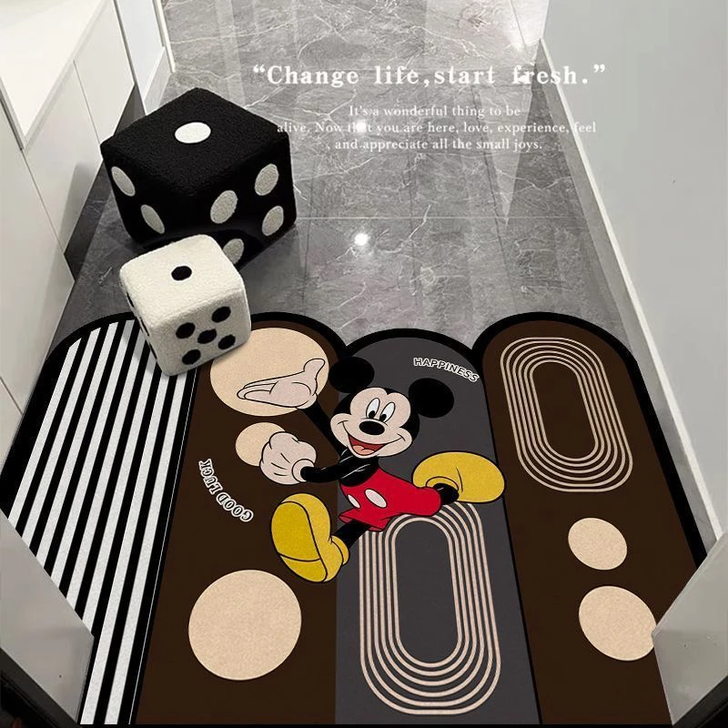 米奇硅藻泥地垫吸水耐脏入户门垫玄关脚垫家用可裁剪