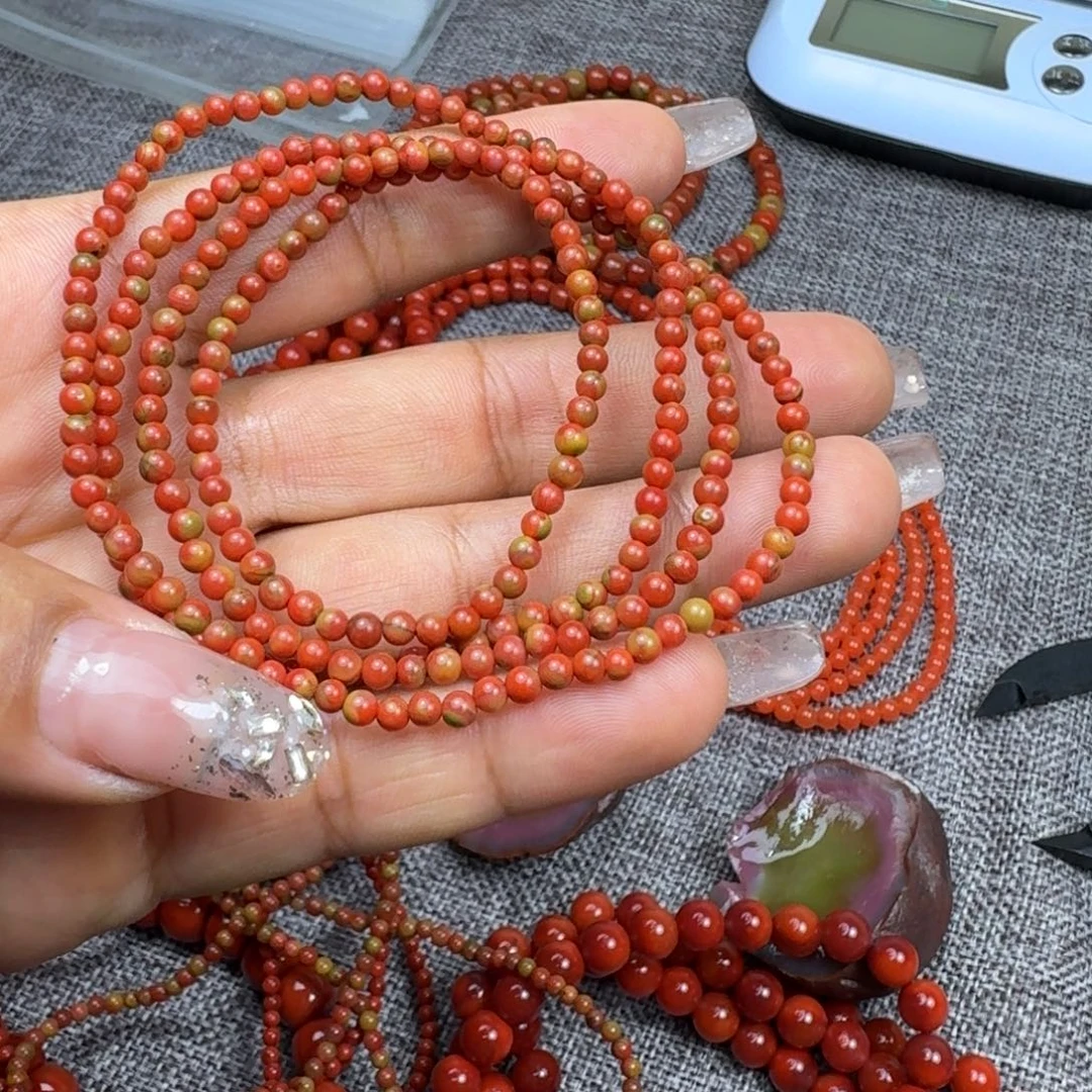 南红玛瑙未镶嵌手链