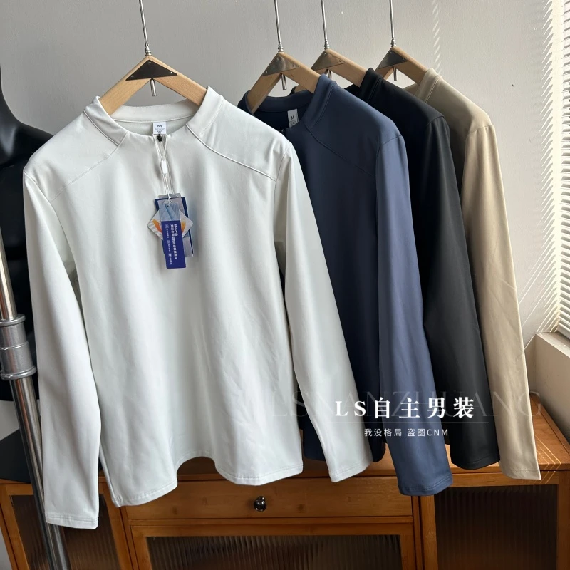 速暖一体绒！保暖有型不臃肿！秋季男士户外半拉链立领骑行抓绒衣