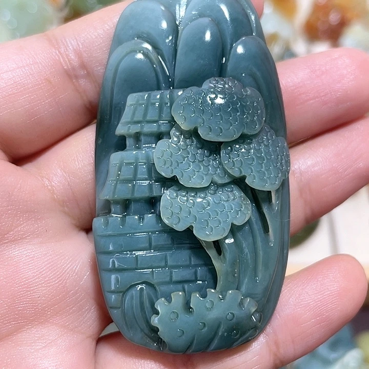 岫玉吊坠(赠链)未镶嵌