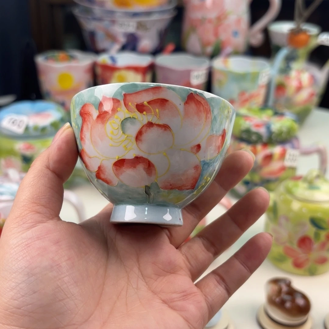 景德镇手绘高温釉下彩陶瓷茶具