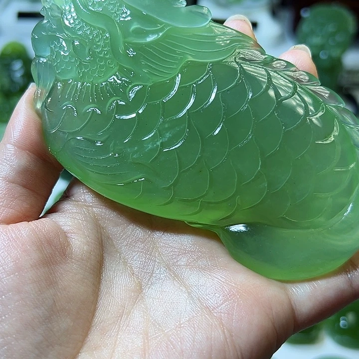 蛇纹石玉手把件未镶嵌用****9