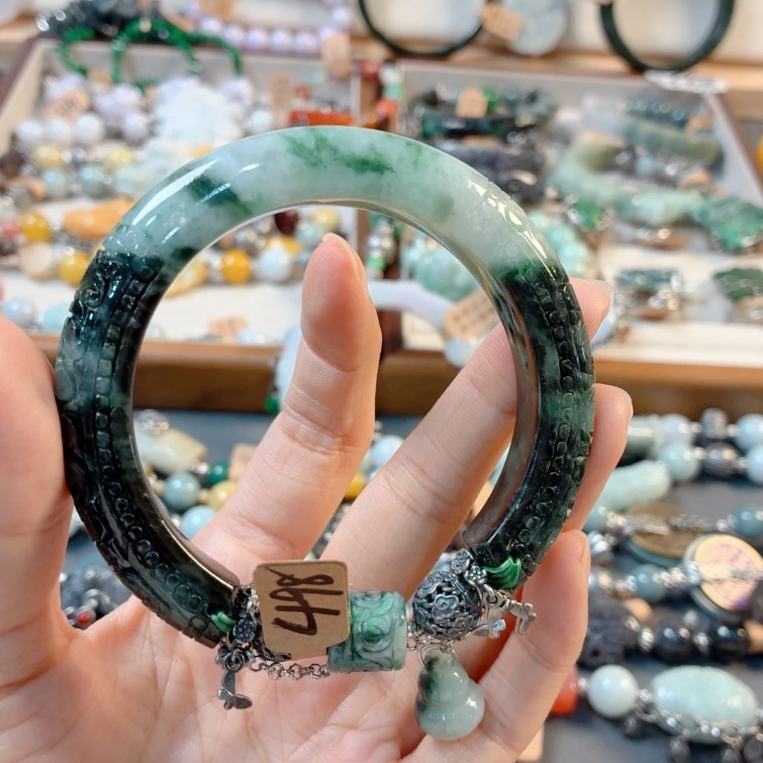 k***麻翡翠未镶嵌颈饰手串