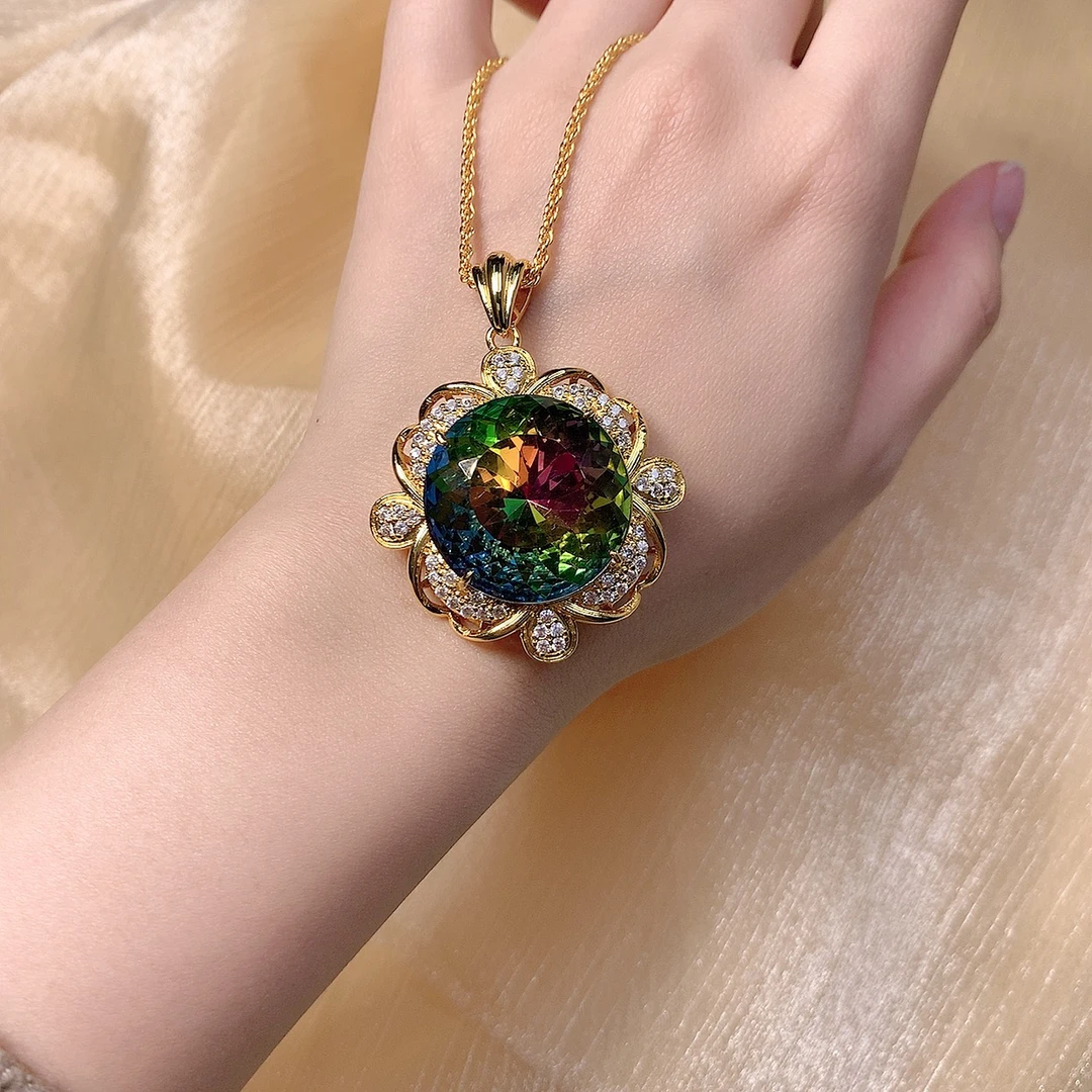 铜合金吊坠 设计款炫彩璀璨绿豪华新款吊坠880