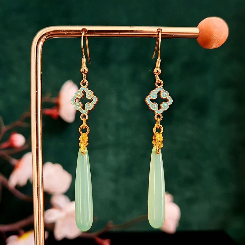 多吉米雅韵云舒复古新中式原创高级感耳环无耳洞耳夹耳饰配汉服