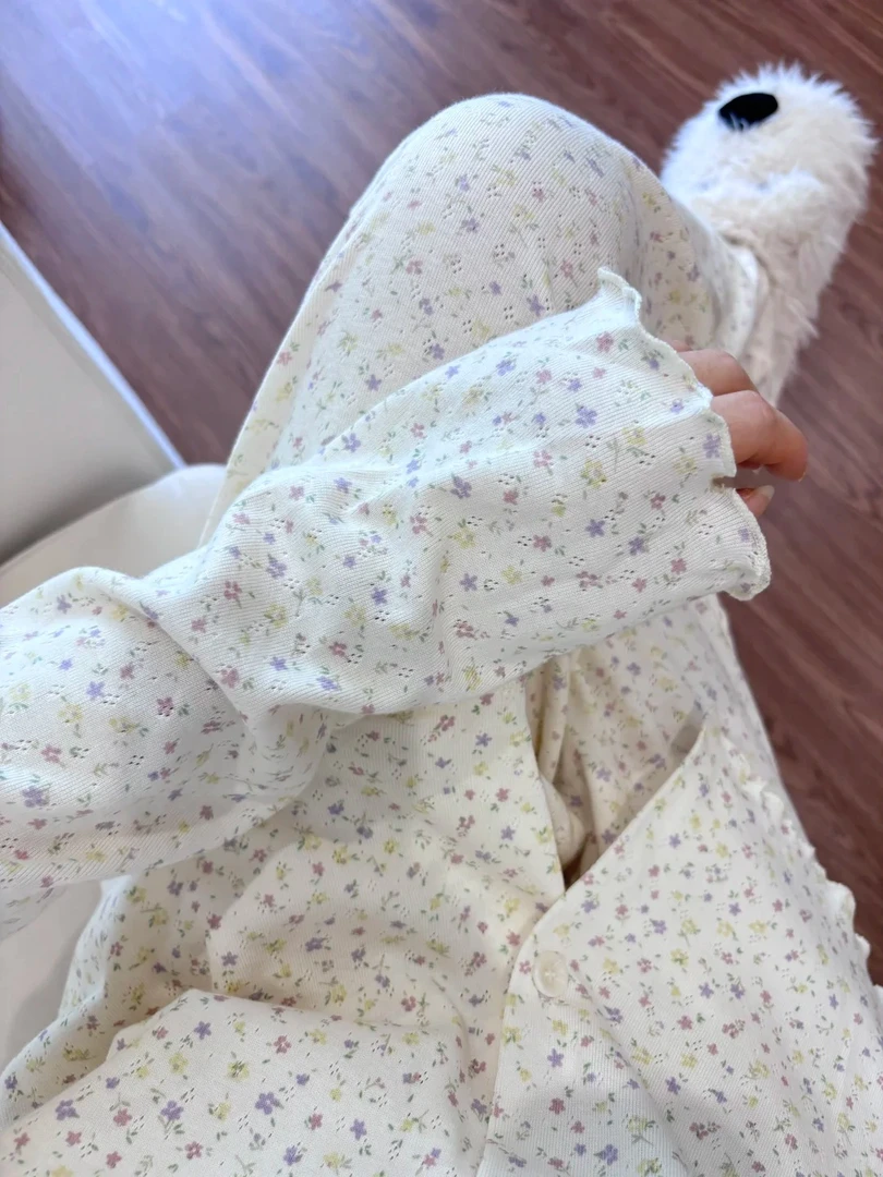 【DMXJ大梦想家】甜美慵懒风碎花睡衣女秋季新款舒适亲肤家居服套装