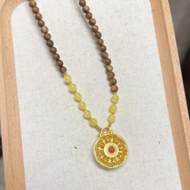 小雅原创文玩——八宝罗盘项链