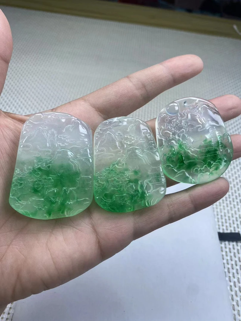 N280飘花山水吊坠经典精品时尚气质百搭情侣多样性发一