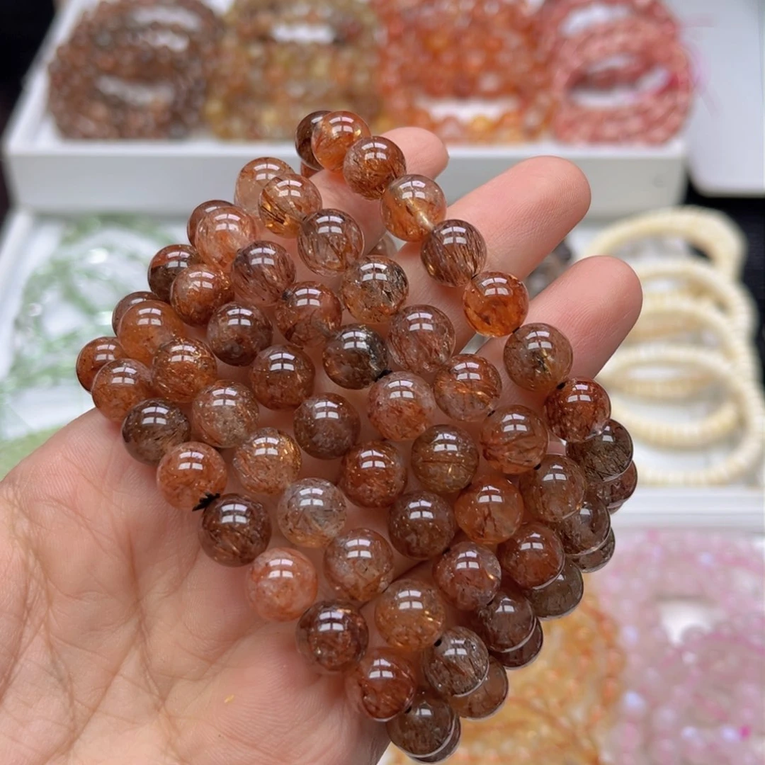 水晶手链未镶嵌黑金超七9.7mm