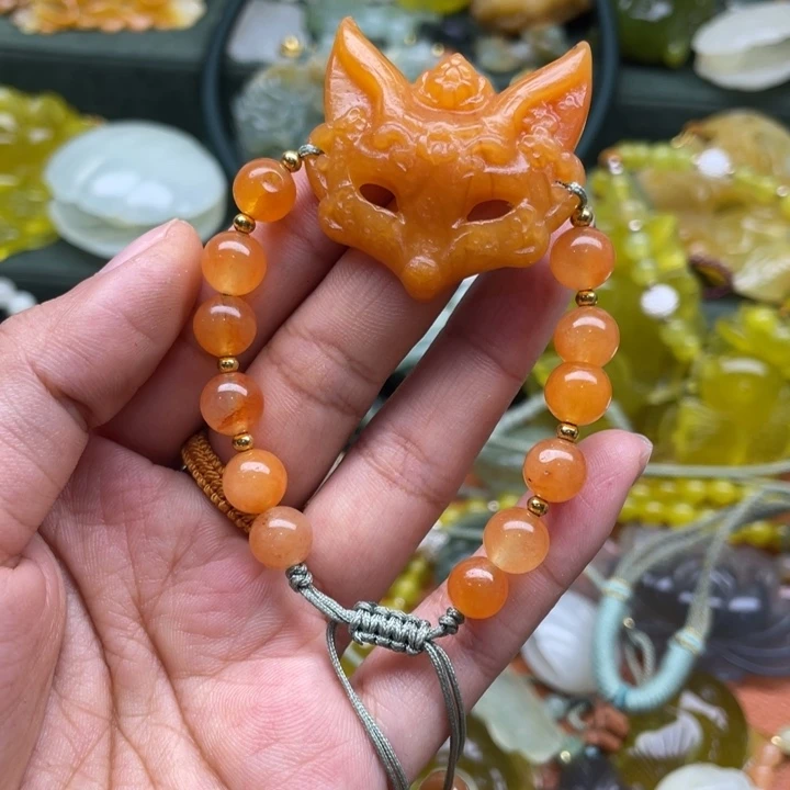 岫玉未镶嵌锁骨链毛衣链