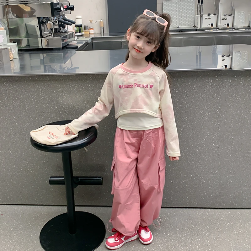 女童春装套装2025新款洋气儿童网红时髦三件套TZ-7394