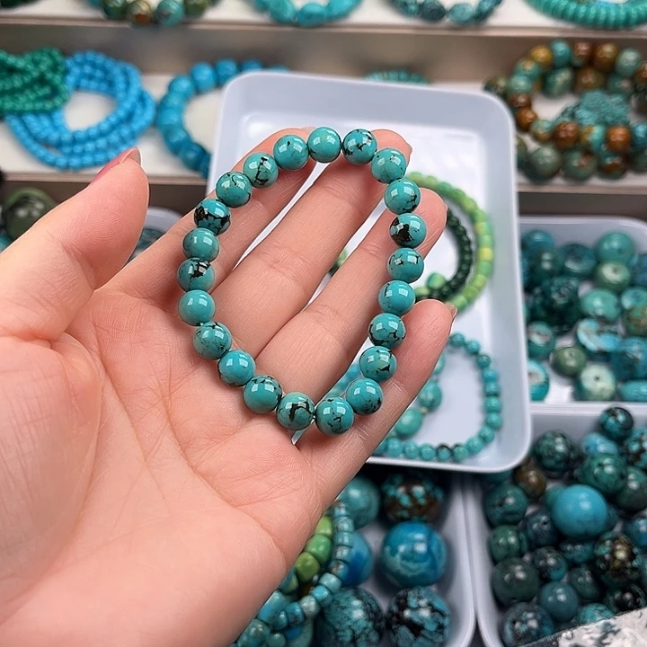 玲***缘卡8蓝色小手串