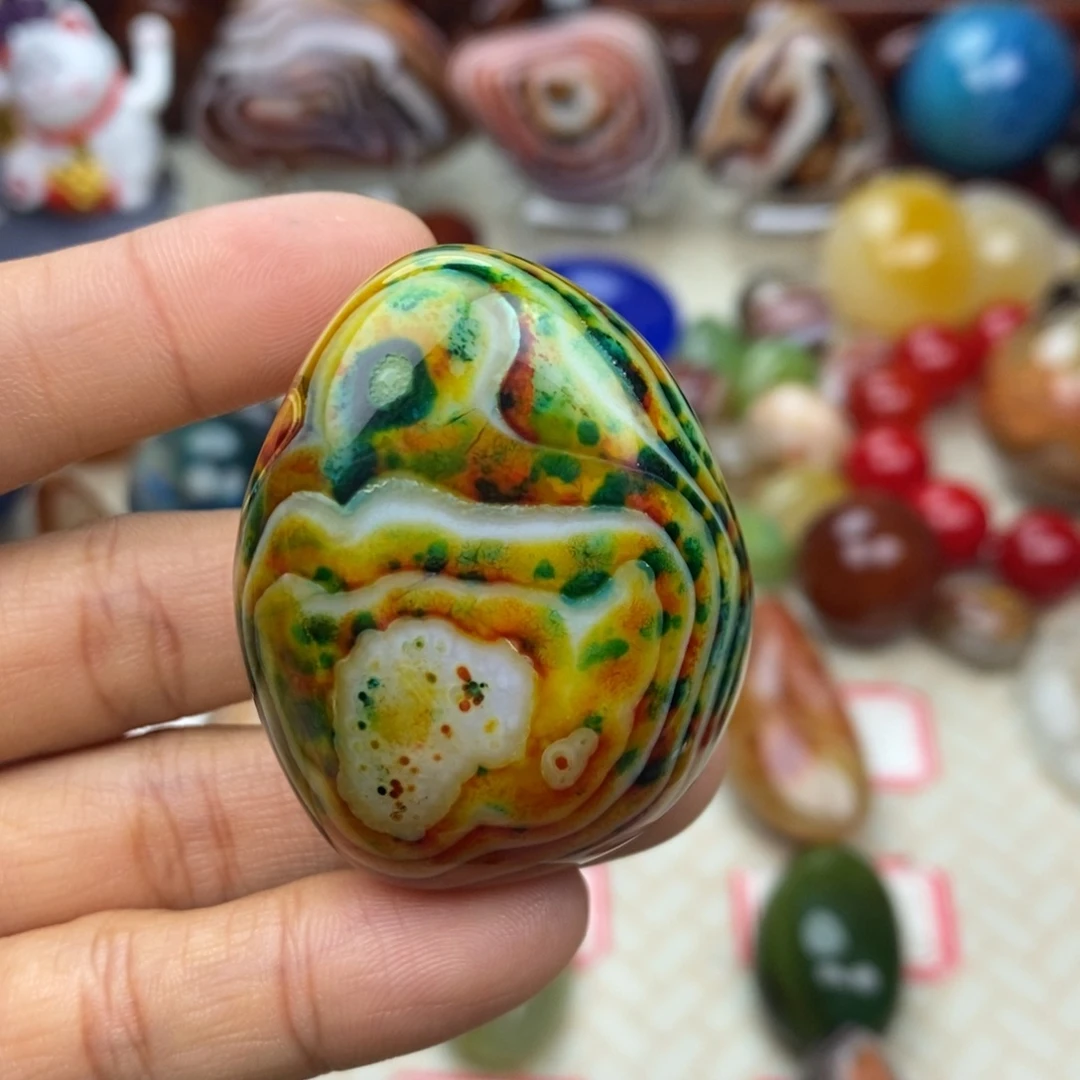 牛***虎玛瑙/玉髓未镶嵌颈饰