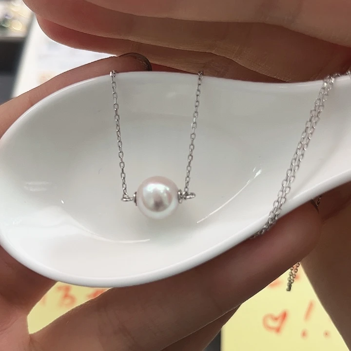 海水珍珠新号开播福利akoya吊坠银S925镶嵌