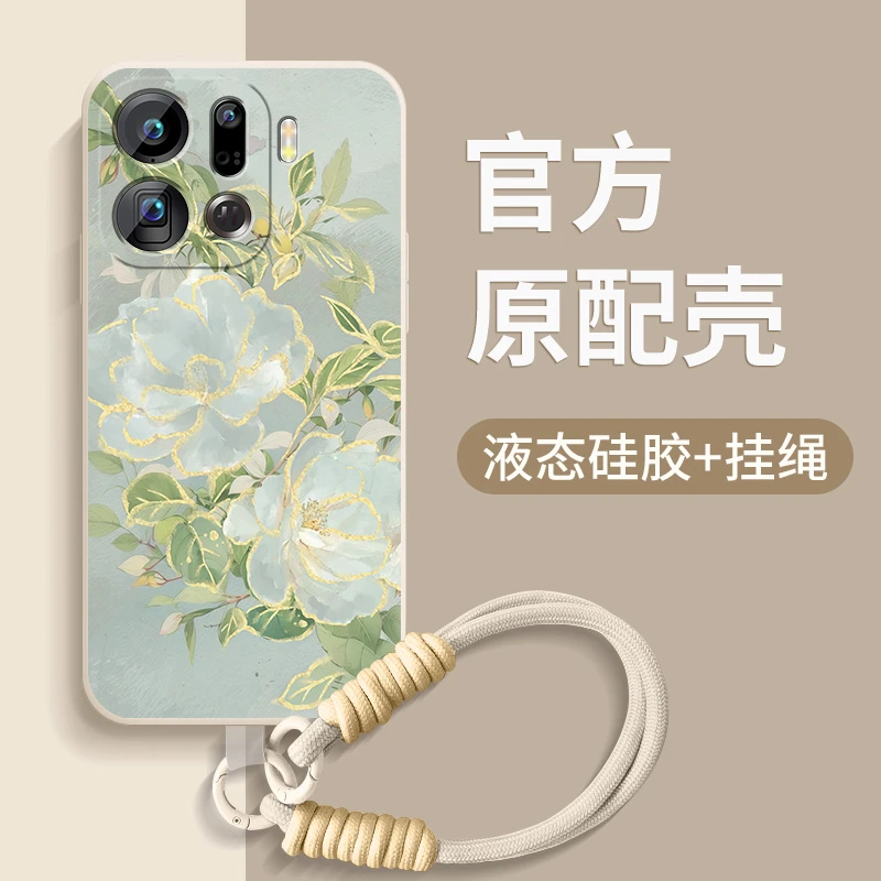 适用oppoFindx9手机壳新款findX9pro高级保护套男女国潮花朵外壳