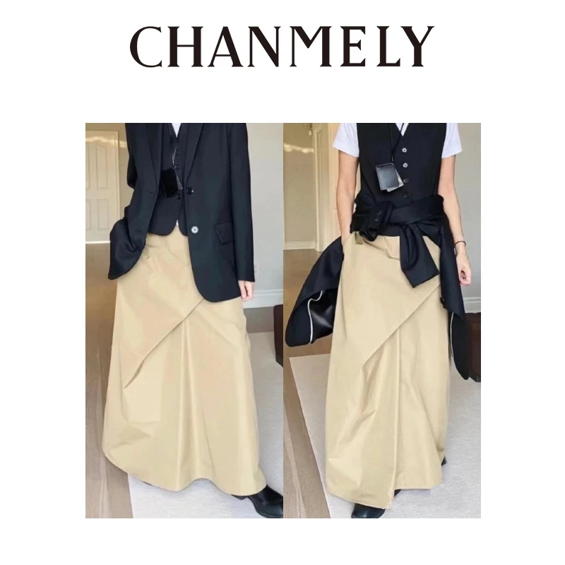 【CHANMITY】高级设计感不规则显瘦半身裙 023446