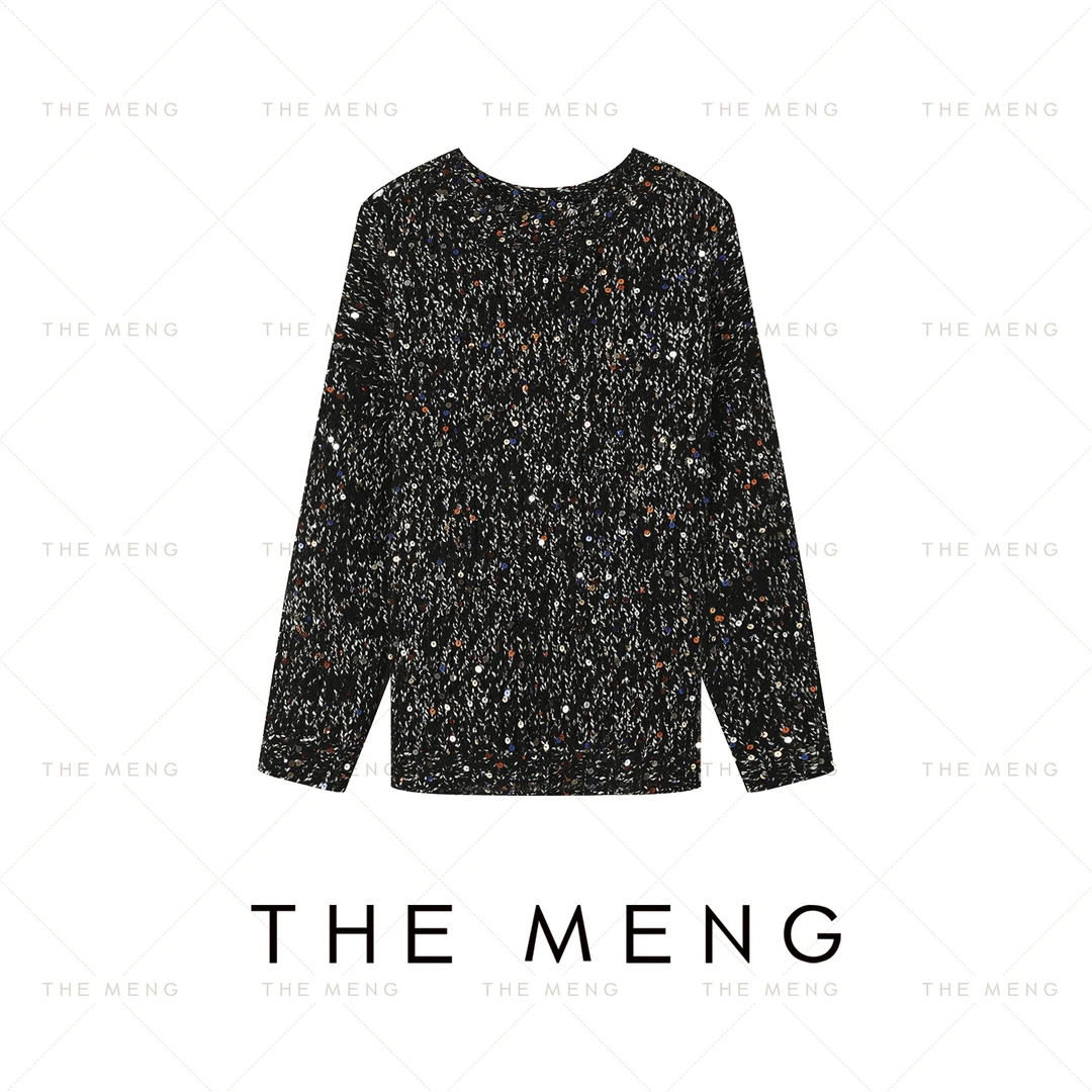 THE MENG【星辰】御寒极细绵羊毛花纱毛针织衫#M244E0118