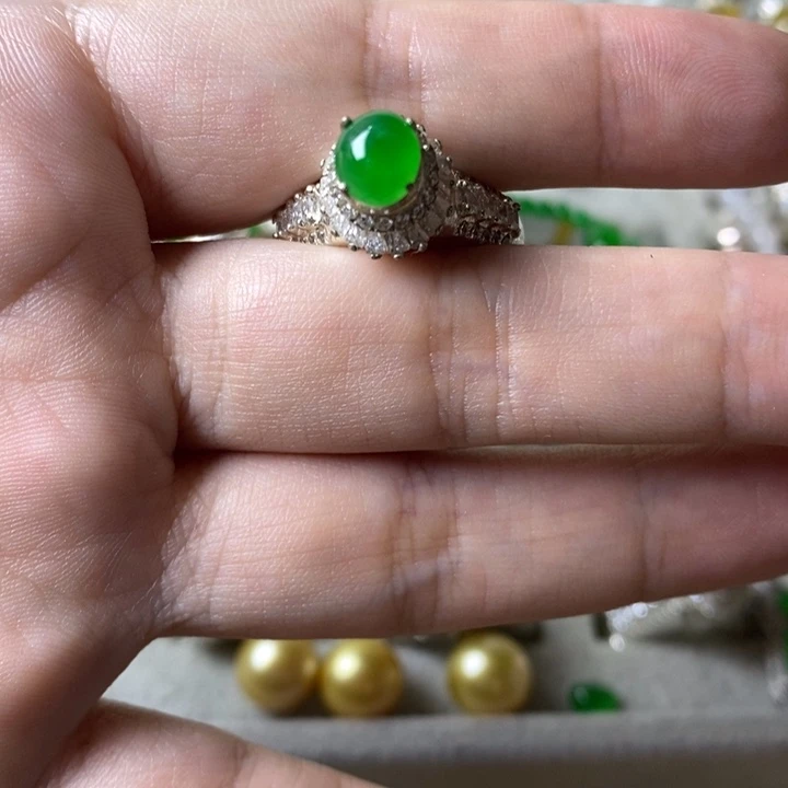 翡翠未镶嵌戒指翡翠冰种