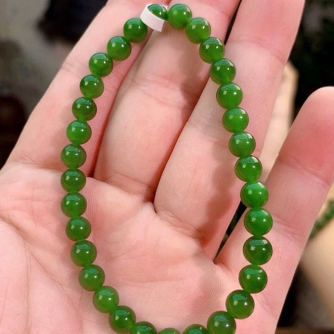 吊坠(不含链)未镶嵌和田玉（碧玉）手链