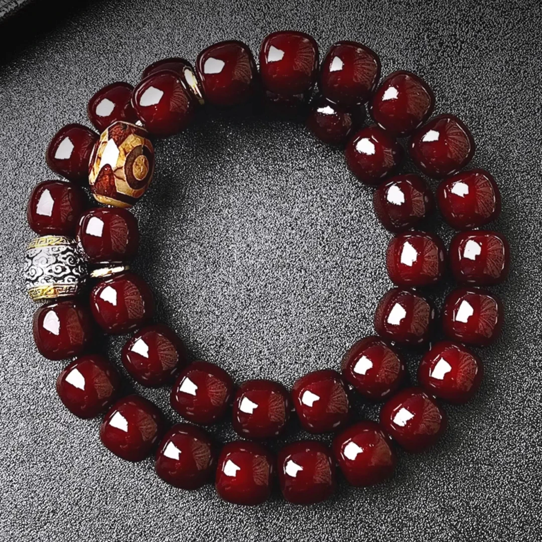 精品老料菩提根手串双圈女绕指柔菩提高端文玩佛珠念珠盘玩手串男