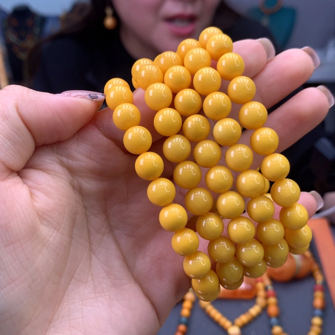 蜜蜡手串未镶嵌多样性发一