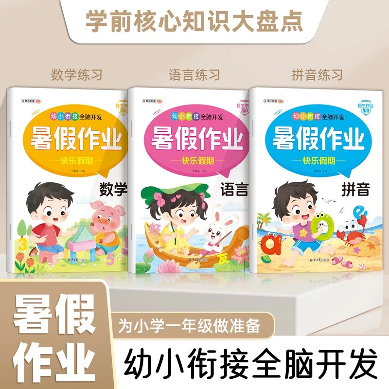幼小衔接暑假作业每日一练全套幼升小大班升一年级学前班练习册书