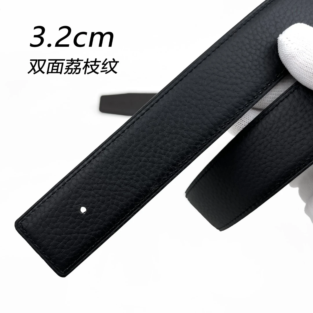 【爱玛替换带身】3.2宽高档男士真牛皮皮带经典简约百搭平滑扣带身