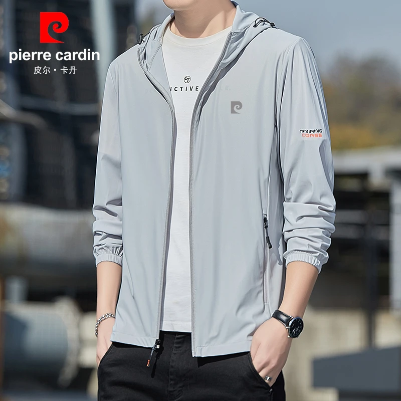 皮尔卡丹冰丝防晒衣男士夏季薄款透气防紫外线户外皮肤防晒服外套