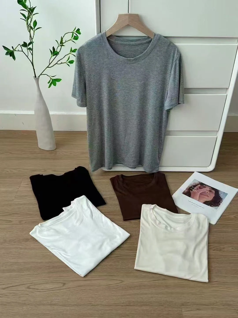 水溶细羊短袖圆领2699