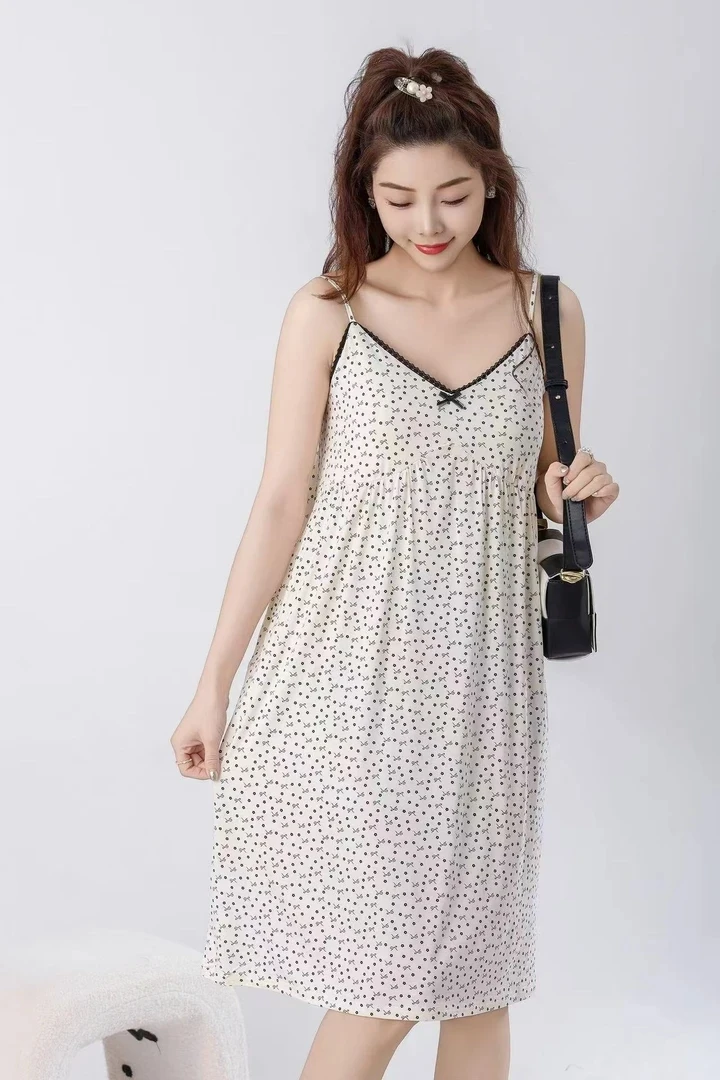 睡裙时尚可爱风可外穿睡裙棉质大版