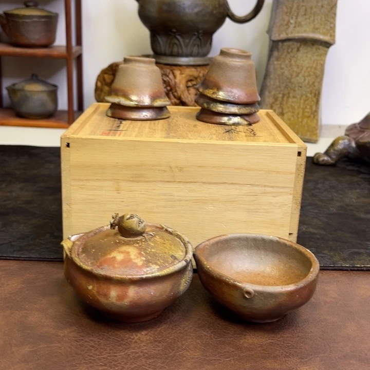 备前烧作品初代小山一草，粘窑