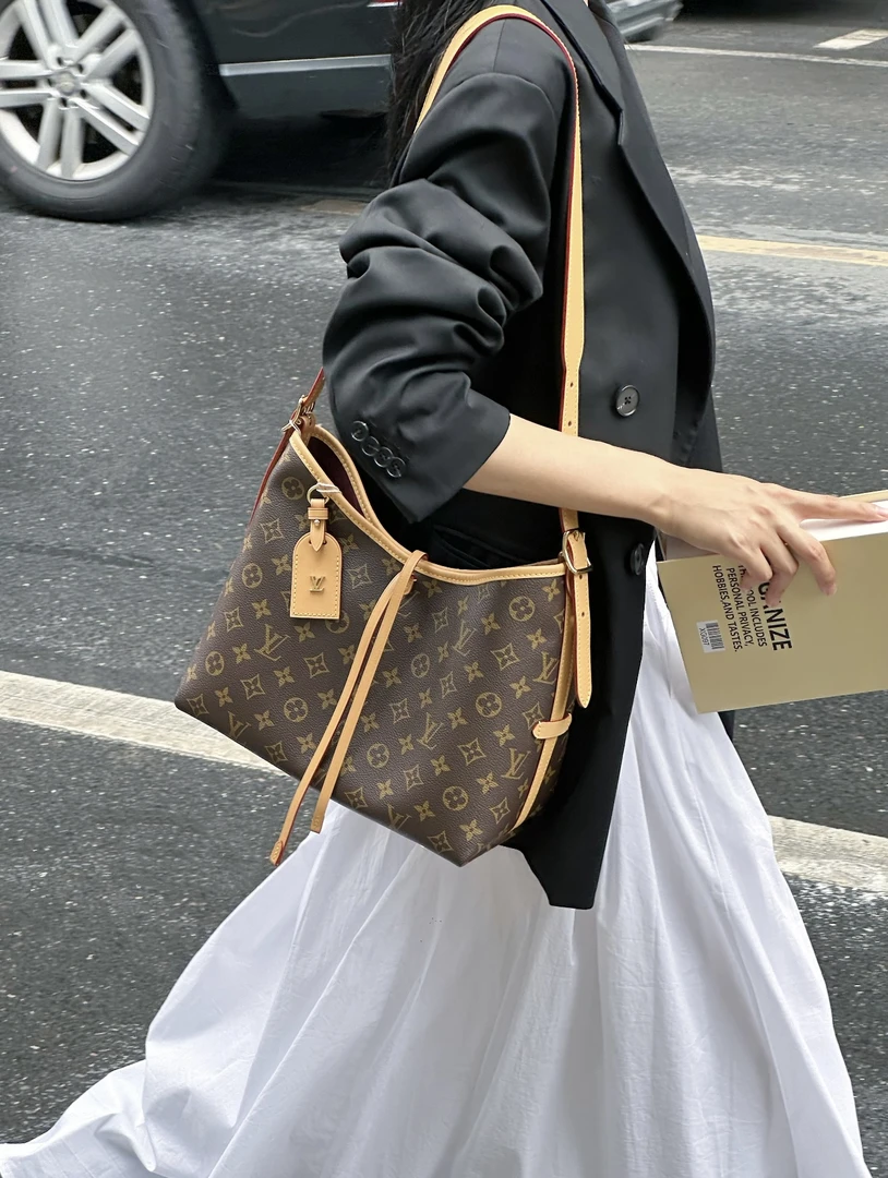 未使用 LouisVuitton/路易威登 carryall小号 老花 单肩包 BB0020