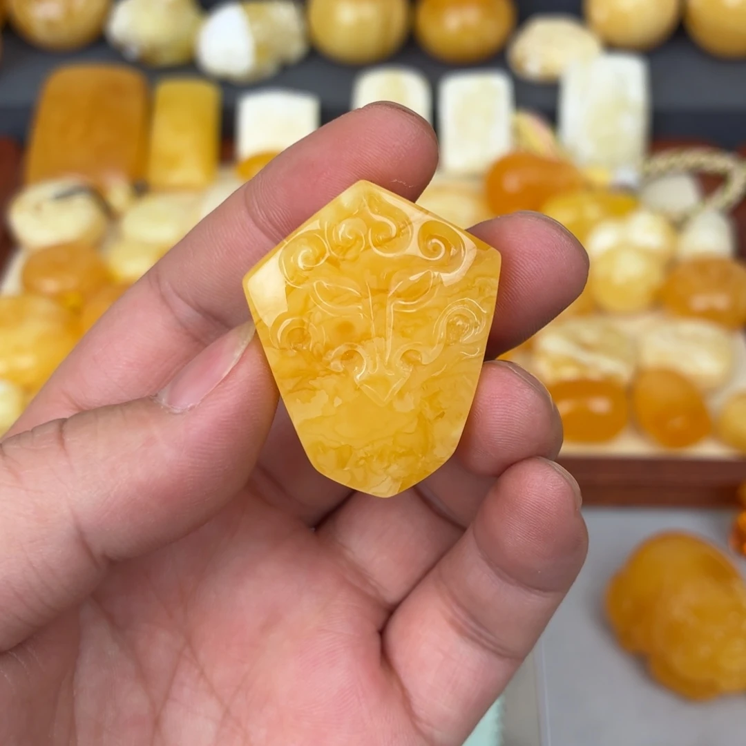 蜜蜡未镶嵌吊坠(不含链)