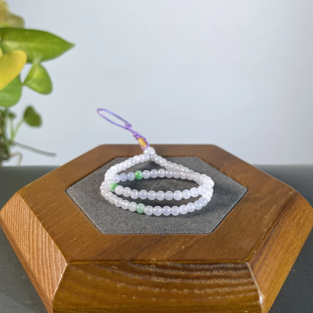 JGB30-04  天然缅甸A货翡翠  翡翠珠串