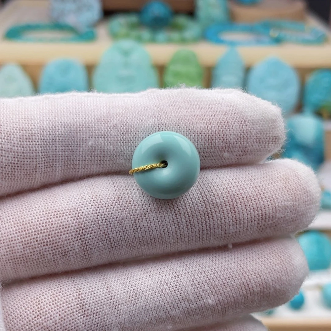 未镶嵌绿松石珠宝奇石13.4mm