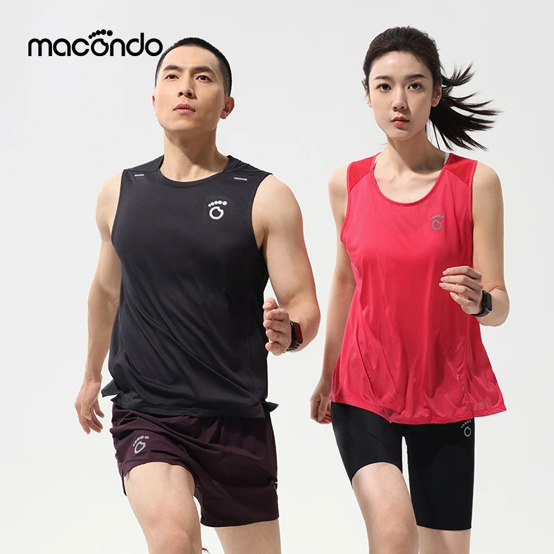 马孔多新款运动背心3代男女款吸湿速干透气马拉松训练跑步无袖T恤