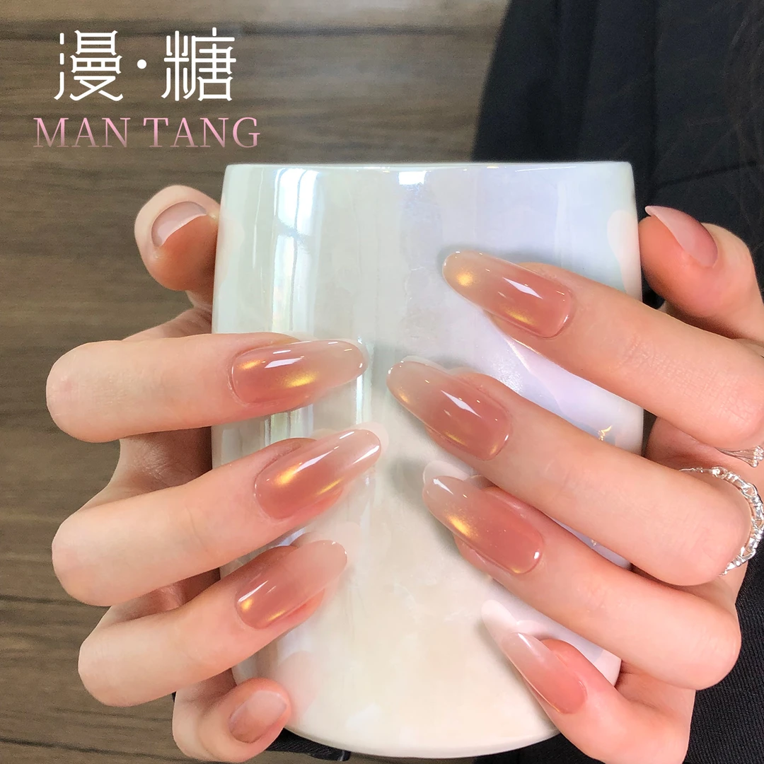 漫•糖【落日余晖】纯手工穿戴甲可拆卸显白渐变百搭学生美甲款式M24