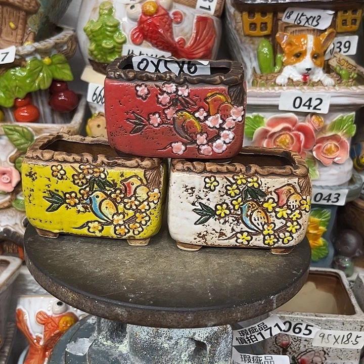 粗陶材质多肉花盆